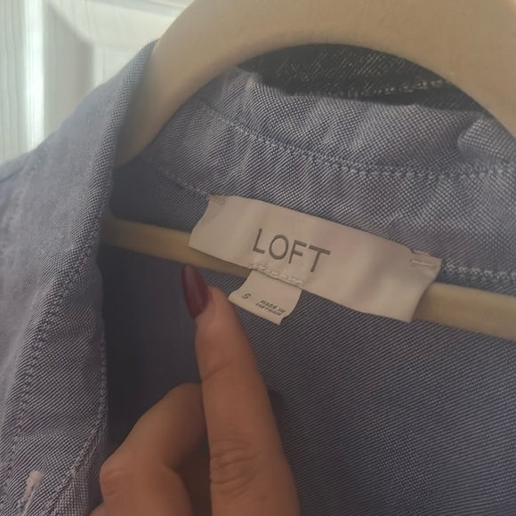Blue button down from Loft - Picture 2 of 3